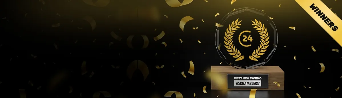 Paquete de bienvenida de 24Casino — hasta $3.000.000 y 350 giros gratis